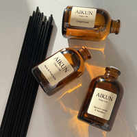 Diffuseur de parfum d'ambiance AIKUN en verre sans flamme avec bâtonnets et sac en coton pour la décoration intérieure