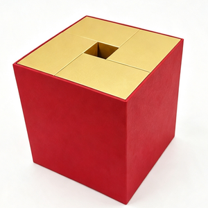 Caja de Calendario de Adviento Navideño con Diseño de Cubo Único, Caja Misteriosa Vacía de Cartón Rígido para Regalos Sorpresa de Lujo al por Mayor - Product Image 1