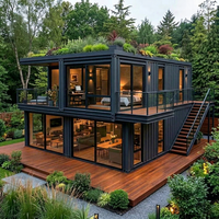 Maison préfabriquée à 2 étages, maison-conteneur moderne, maison-conteneur modulaire détachable, prix de la maison-conteneur, hôtel de luxe, 2 à 3 chambres, villa de 20 à 40 pieds
