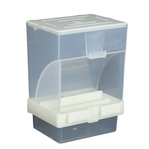Automatische plastic voerbak voor vogels, papegaaien en duiven, met zaaddispenser voor vogelkooien en -kommen - Product Image 6