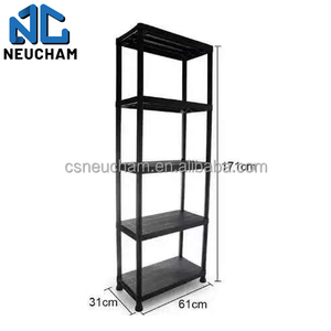 Estantes <span class=keywords><strong>de</strong></span> <span class=keywords><strong>Plástico</strong></span> Negro <span class=keywords><strong>de</strong></span> 5 Niveles y Organizadores <span class=keywords><strong>de</strong></span> <span class=keywords><strong>Plástico</strong></span> para Baño, Cocina y Jardín - Product Image 2