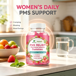 Gomitas veganas Wins Town PMS con hormonas para el equilibrio hormonal, promueven una piel suave, suplemento para la salud, sabor a fresa, gomitas dietéticas. - Product Image 3