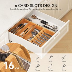 Organizador de cajones de cubiertos de bambú, proveedor mayorista de Vietnam, bandejas de almacenamiento de tamaño M Premium para almacenamiento y organización en el hogar - Product Image 6