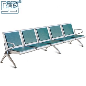 Silla de recepción Shunde Silla de espera de polipropileno negro Enlace de aeropuerto Banco de espera 2 plazas - Product Image 5