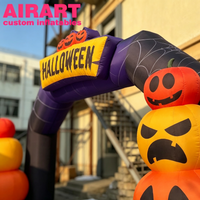 Arche gonflable sur le thème d'Halloween, structures gonflables d'accueil pour fête d'horreur, arche gonflable citrouille personnalisable gratuitement