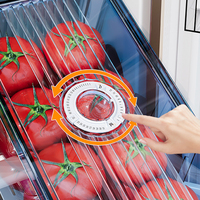 Conteneur de rangement pour réfrigérateur WANUO, bac organisateur pour réfrigérateur, conteneur alimentaire en plastique avec protection antibactérienne aux ions d'argent