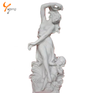 करूब सुंदर लड़की पॉप कला संगमरमर की प्रतिमा - Product Image 4