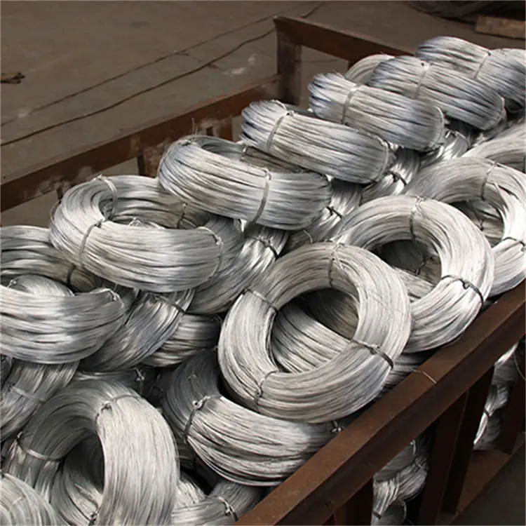 Fio De Aço Galvanizado Mergulhado Quente 12/16/18 Gauge Electro Wire Feito na China