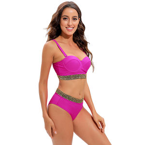 TW9205010 nuevo diseñador Bikinis Set Color puro respetuoso con el medio ambiente Push up traje de baño para mujeres <span class=keywords><strong>2022</strong></span> Bikini traje de baño personalizado - Product Image 6