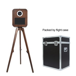 Photomaton RCM 133PRO en bois de chêne rouge véritable avec écran tactile de 13,3 pouces, anneau lumineux, support d'imprimante <span class=keywords><strong>DNP</strong></span> <span class=keywords><strong>QW410</strong></span>/RX1/DS620 et étui de transport - Product Image 5