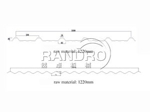 RANDRO Doppelschicht-Zink-IBR-Trapez-Wellblech-Walzen form maschine Tr4 Tr5 Tr6 Dachbahn maschine - Product Image 2