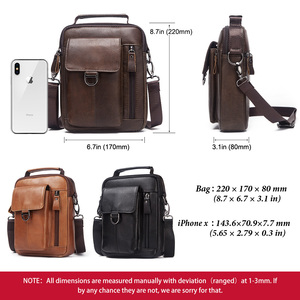 HUMERPAUL <span class=keywords><strong>Sac</strong></span> à Bandoulière <span class=keywords><strong>Homme</strong></span> en <span class=keywords><strong>Cuir</strong></span> de Vachette Première Couche, <span class=keywords><strong>Sac</strong></span> de Messager d'Affaires de Haute Qualité pour le <span class=keywords><strong>Travail</strong></span>, Sacs de Voyage Croisés - Product Image 6