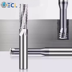 Fresa de rosca de carburo CNC de 4 flautas de alta precisión ECL, brocas de enrutador de ranura curvada de cola de milano de todos los dientes para OEM de aluminio - Product Image 1