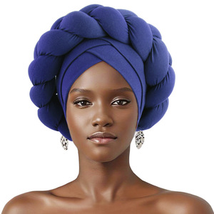 Gorro De Tubo Con Rastas, Diadema, Rasta, Turbante, Gorro De Lana, Bohemio, Azul Marino, Trenzas - España