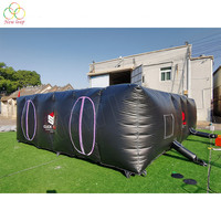 Nouvelle Arène de Laser Tag Gonflable Leap & Labyrinthe Hanté 10m x 10m x 2.3m en Matière Oxford/PVC Mobile pour Fêtes