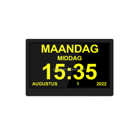 Jam kalender Digital Pro, pengingat obat Remote Control 10 inci jam Tatah besar hari tanggal hilang memori rabun