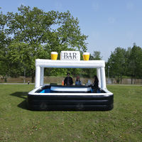 Bar de piscine gonflable portable été événement extérieur arrière-cour fête sauter Pub piscine barre d'eau gonflable à vendre