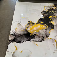 Panneau mural flexible en PVC imperméable de style européen, alternative au marbre, pour la décoration intérieure des hôtels et villas