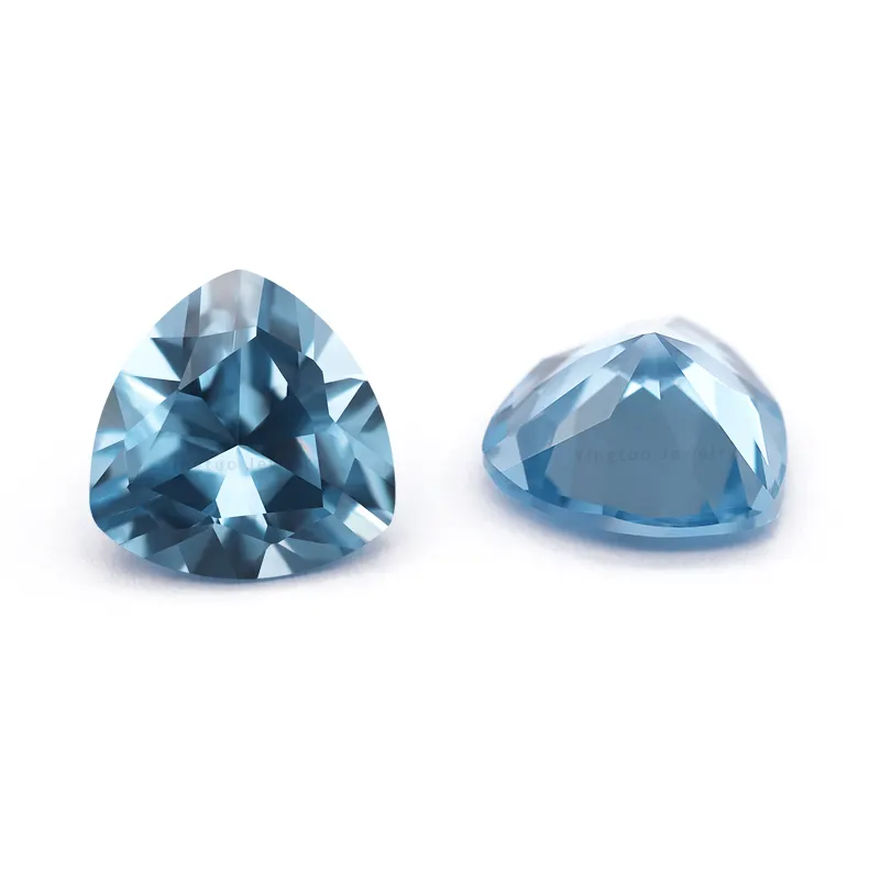 Yingtuo Wholesales Trillion Cut Spinel Pedra Gems Sintéticas 108 # Gemstone Espinélio Azul Para Fazer Jóias