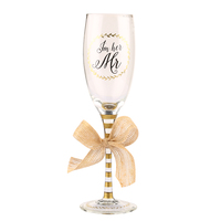 Cadeau de mariage personnalisé pour Monsieur et Madame, ensemble de verres à champagne en or