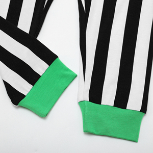 Ensembles de vêtements pour bébé Enjoywear en coton <span class=keywords><strong>et</strong></span> élasthanne à imprimé à <span class=keywords><strong>carreaux</strong></span>, doux <span class=keywords><strong>et</strong></span> extensibles, pour un usage quotidien, avec des rayures verticales noires <span class=keywords><strong>et</strong></span> blanches - Product Image 4