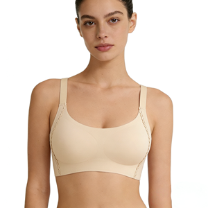 Reggiseno da donna alla moda con bottoni posteriori regolabili e morbido lattice, <span class=keywords><strong>senza</strong></span> ferretti, ideale per la casa. - Product Image 1