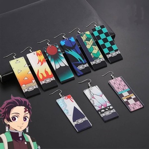 Nuovi <span class=keywords><strong>Orecchini</strong></span> Charm in Acrilico con Design <span class=keywords><strong>Anime</strong></span> di Kamado Tanjirou e Nezuko per Cosplay, Artigianato in Plastica - Product Image 3