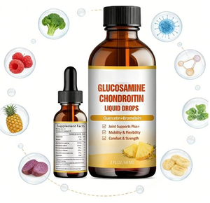 Suplemento Vegetariano para la Salud de las Articulaciones con Glucosamina, Condroitina, MSM, <span class=keywords><strong>Cúrcuma</strong></span>, Quercetina, Enzima de Piña <span class=keywords><strong>en</strong></span> Gotas Líquidas - Product Image 5