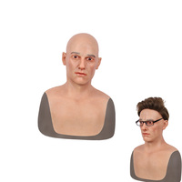 Masque facial humain confortable de haute qualité, masque intégral en silicone pour homme, accessoires de cosplay pour Halloween et mascarade