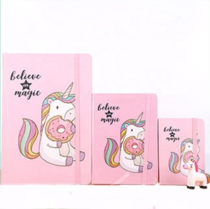 A7 A6 A5 <span class=keywords><strong>Notebook</strong></span> Hardcover kartun Unicorn buku catatan harian lucu gadis sekolah kustom 4 gaya - Product Image 1