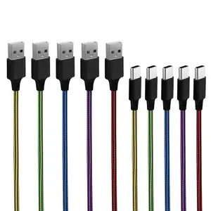 TKETAI Hot Selling PVC 5 Farben 1m 2A 20 AWG USB Typ C Ladekabel