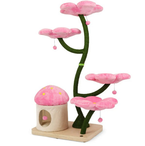 Fabricant vente en gros bois sisal grand arbre à chat tour à gratter griffoir chat condo tour moderne chat escalade arbre - Product Image 5