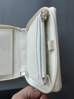 Portefeuille A7 en cuir pour budget avec enveloppes, couverture en cuir PU, fermeture éclair, 6 anneaux, organisateur d'argent rechargeable, design classique et durable