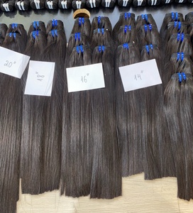 Ấn Độ thô chưa qua chế biến thô tự nhiên lượn sóng thẳng xoăn tóc dệt bó bán buôn nguyên liệu số lượng lớn Ấn Độ tóc con người nhà cung cấp - Product Image 3