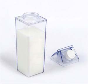Low Price Custom 17Oz Clear Milk Carton <b>Water</b> <b>Bottle</b> Suitable for Cold Drinks, Fruit Juice, Milk - Product Image 3