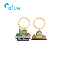 Cadeaux souvenirs de voyage personnalisés Canada Montréal, porte-clés avec timbre de Montréal, porte-clés personnalisé
