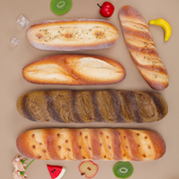 Gros Pain Artificiel Simulé PU Matériel Grandes Baguettes pour Panier Modèle Chambre Boulangerie Restaurant Boutique