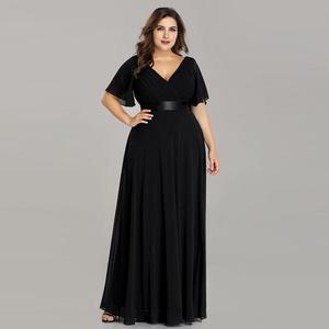 <span class=keywords><strong>Robe</strong></span> <span class=keywords><strong>de</strong></span> <span class=keywords><strong>soirée</strong></span> élégante en mousseline <span class=keywords><strong>de</strong></span> soie à col en V et volants pour femme, <span class=keywords><strong>robe</strong></span> longue <span class=keywords><strong>de</strong></span> demoiselle d'honneur, <span class=keywords><strong>robe</strong></span> <span class=keywords><strong>de</strong></span> <span class=keywords><strong>soirée</strong></span> d'été grande taille - Product Image 1