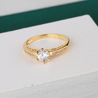 Bague de mariage pour femme, luxe léger et tendance, en or 18 carats, Glipher Everbright, bijoux plaqués or, vente en gros