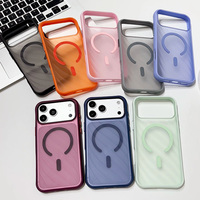 Coque de protection contre le gel pour iPhone 18 Pro, chargeur sans fil, motif ondulé, accessoires pour téléphone portable 18 Pro Max, MOQ 500.