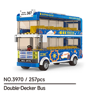 Wange 3970 Véhicule de transport urbain Bus à double étage MOC Briques de construction Modèle de voiture Jouet de construction pour enfants garçons Collection
