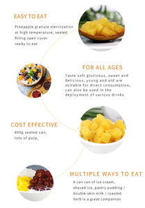 Doking fabbrica all'ingrosso di qualità frutta fresca materiale del tè speciale ingredienti del tè della bolla della frutta in scatola granuli di ananas - Product Image 6