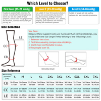 Nouvelles chaussettes de compression sportives unisexe pour varices, soutien des jambes à haute pression, manchon de compression extensible pour mollets