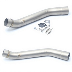 Tubo de Escape para Motocicleta Kawasaki Z750 Z800, Sección Media, Acero Inoxidable, Tubo Curvado de 10 cm de Diámetro, Pieza de Aislamiento Térmico - Product Image 3