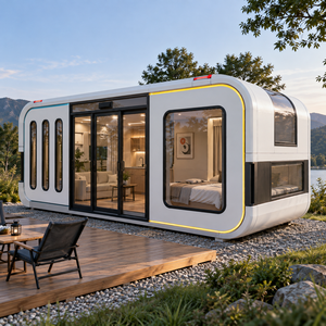 Cabine spatiale moderne préfabriquée, villa mobile avec verrière panoramique pour le tourisme en bord de <span class=keywords><strong>lac</strong></span> et en montagne - Product Image 2