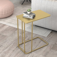 Table d'appoint de style nordique, table d'angle, table basse : table d'appoint moderne minimaliste, compacte, portable, créative en fer forgé