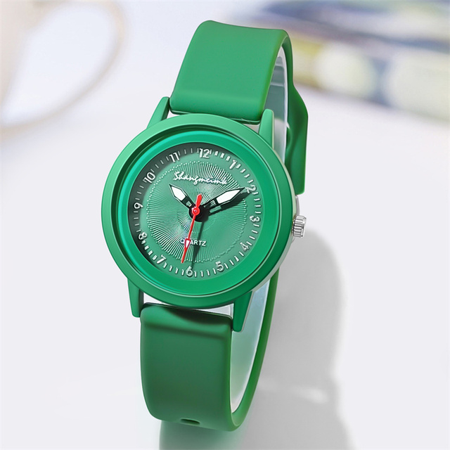 WJ-11277 Wholesale 2024 Factory Suppliers Rubber Quartz Watches Cute Custom logo Girls Silicone Watches