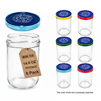 Groothandel 16 Oz glazen conservenpotten met makkelijk te openen draaidopjes, 6-pack voor jam, augurken en voedselopslag
