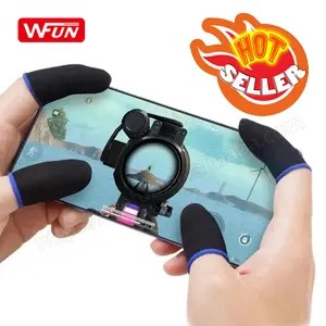 WFUN ถุงมือคาร์บอนระบายอากาศสำหรับเล่นเกม,ปลอกนิ้วสำหรับเล่นเกม PUBG กันเหงื่อสำหรับ Flydigi ที่คลุมเตียงนิ้วโป้ง