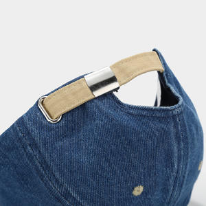 LDSC Vente en gros Prêt à l'emploi Casquette de baseball 6 panneaux en denim à toit souple Logo de broderie personnalisé Casquettes de papa de sport en jean non structurées - Product Image 2